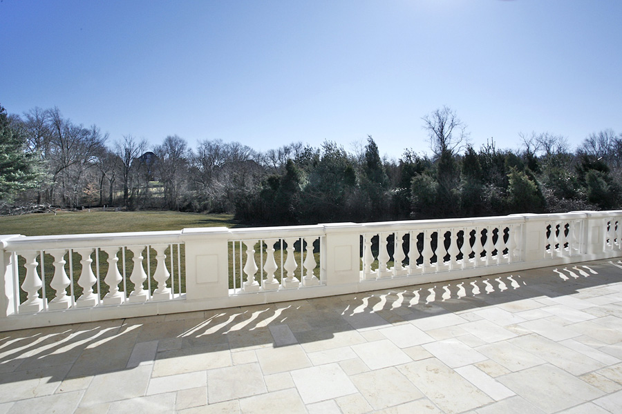 Mansion's view from back patio in Potomac, Maryland