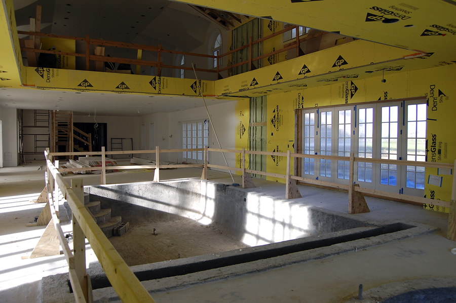Indoor pool construction phase
