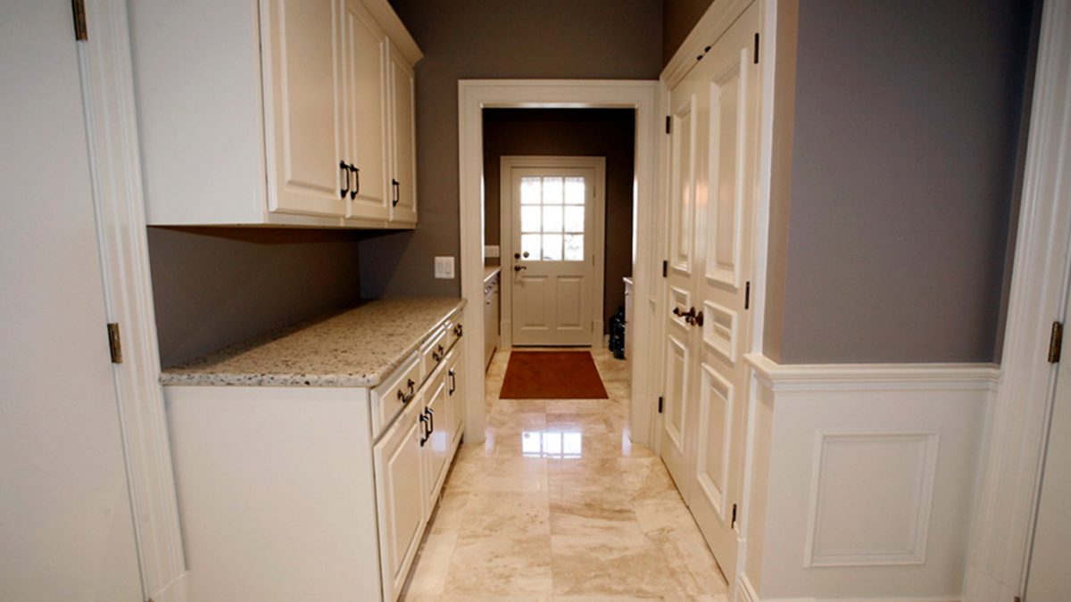 Custom laundry room in mansion in Potomac, Maryland